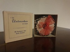 VEB Untersetzer Set Bast mit Zierstich Bauelementewerk Löbau