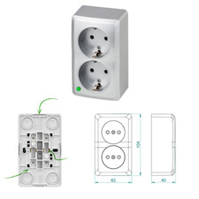 Aufputz / Steckdose /