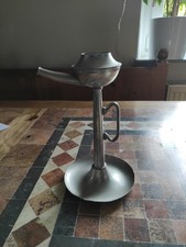 Öllampe Petroleumlampe Zinn Höhe ca. 24 cm, ca. 440 gr. 