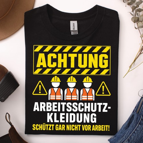 Achtung arbeitsschutz shirt - arbeitsschutz, t-shirt