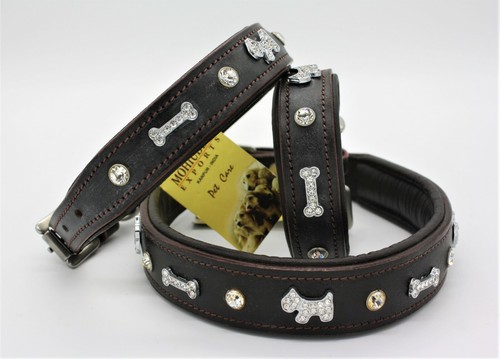 Lederhalsband hund halsband - hund,