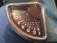 Cockpit/Konsole mit Uhr und Tachometer, Tacho für NSU Prima 