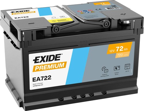 Autobatterie exide ea722 12v - autobatterie,
