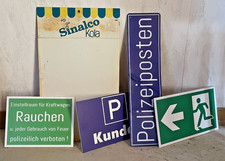 4 Schilder Sinalco Werbung Reklame Polizeiposten Blechschild kein Emaille