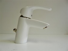 Grohe Eurosmart Waschtischarmatur Weiss/Edelmessing, Einhebelmischer, Wasserhahn