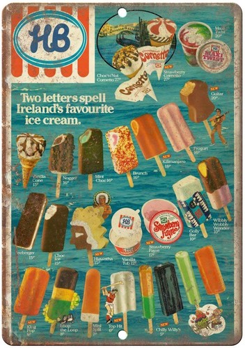 Eiscreme menü schild retro - menü,