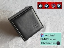 1x ? Geschenk Originale BMW Uhrenbox / Uhrenetui ☆ Leder ⚫ schwarz ☆ NEU !
