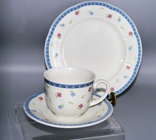 TCM Qualitätsporzellan Tchibo Germany Streublume Rand blau - Teile zur Wahl