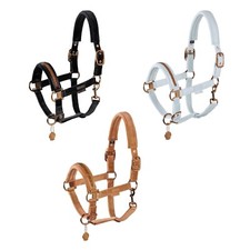 Eskadron Platinum Halfter " DOUBLEPIN VELVET JEWEL " , Stallhalfter mit Kristall