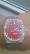 Omega SEAMASTER 166.0215 AUTOMATIC CAL. 1022 RED DIAL NEW OLD STOCK WATCH UHR