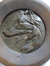 ALTES BRONZE RELIEF HUND