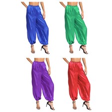 Damen Haremshose Araber Kostüm Hose Hippie Hose Locker Tanzhose Cosply outfit