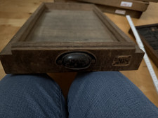 Setzkasten Druckerei Holzletter Lettern - insgesamt 3 Stück, Nr. 1, ca. 50x27 cm