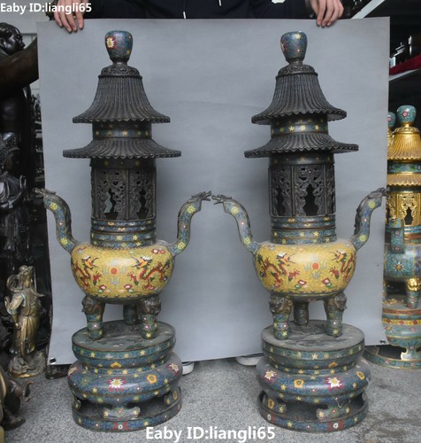 Big cloisonne enamel - big, bronze