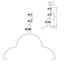 Dachleitungshalter Firstziegel Firstbügel ROBEN