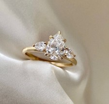 2,50 ct Birne 14 K Gelbgold