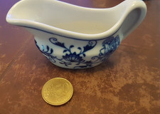 Zwiebelmuster Sauciere Miniatur - D Czechoslovakia Porzellan