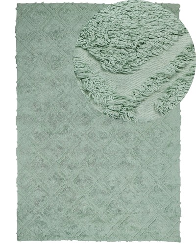 Teppich baumwolle grün - teppich,