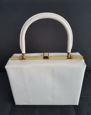 Vintage - Handtasche - weiß -