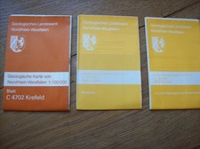 Ingenieurgeologische Karte mit Beikarten & Geologische Karte von Krefeld 1980/84