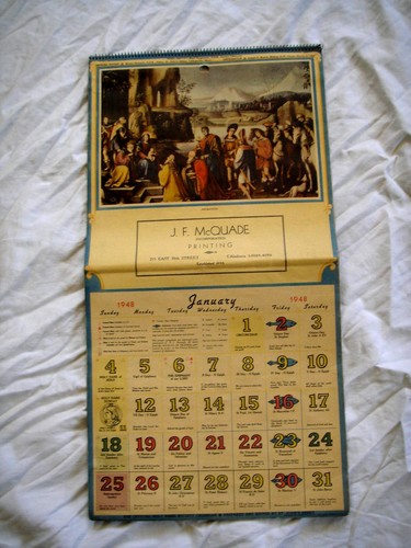 Sehr alter wandkalender 1947 - sehr,