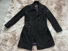 Superdry Damen Trenchcoat Limited Schwarz M