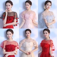 NEU Braut Spitzenbolero Schal Blumenmuster dekorativ Bolero Umhang Hochzeit Tüll