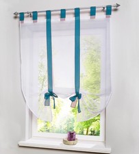 Raffrollo mit Schlaufen Bindegardine Modern Gardinen Küche