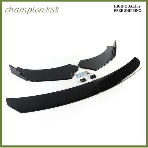 Black front bumper - front, spoiler
