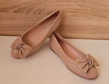 Brenda Zaro Leder Ballerinas Schuhe Slipper Loafer Nude Gr. 4,5 = 37