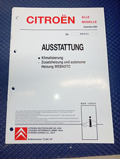 Citroen Schulungsunterlagen Klima Webasto original gebraucht