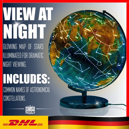 Globus beleuchtet mit led - globus,