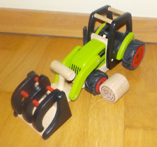 PINTOY Holzspielzeug Traktor mit Heuballen