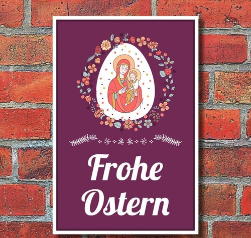Schild frohe ostern osterhase - schild,