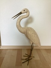 Deko Vogelskulptur Vogel Reiher? Kunststoff/Messing