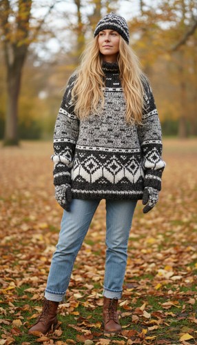 Norweger island woll pullover - woll,