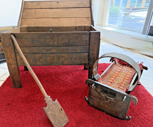 Antik set handgeschnitzte - antik,