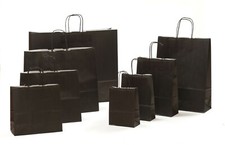 Papiertragetaschen schwarz