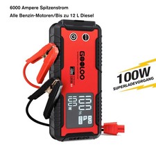 GOOLOO 6000A Auto Starthilfe Jump Starter Ladegerät 12V KFZ Booster Powerbank DE