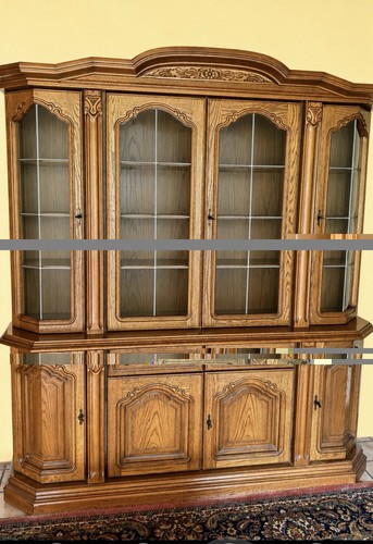 Altdeutsch vitrine holz glas - altdeutsch,