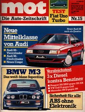 Zeitschrift MOT Auto #15 von 1985 BMW M3 Audi 80 90 Coupe Peugeot 205 Golf