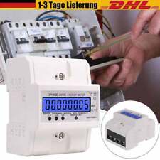 Drehstromzähler geeicht für DIN Hutschiene 100A 230/400V 3 Phasen 4 Draht NEU