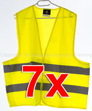7x Warnweste Gelb KFZ Auto 7