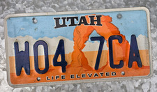 Kennzeichen License Plate United States USA Utah Life Elevated W04 7CA