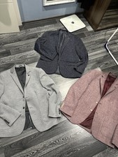 Defacto Herren Sakko 3x Gr. 52 Jacket Frühling Sommer Weinrot Grau Dunkelblau