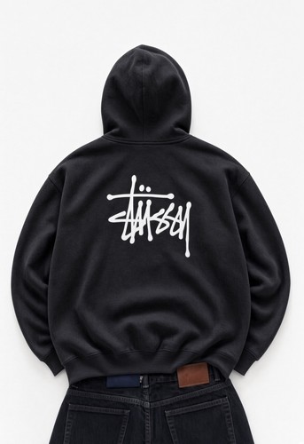 Stüssy basic hoodie black - stüssy,