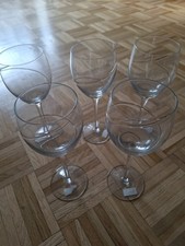 5 Wein-Gläser mit Goldspirale