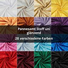 Pannesamt Stoff glänzend, Karneval/Fasching, Kostümstoff uni (Meterware ab 50cm)