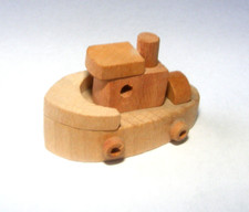 Holz Boot  Schiff Dampfschiff Schlepper Kutter Holzschiff Holzboot Miniatur