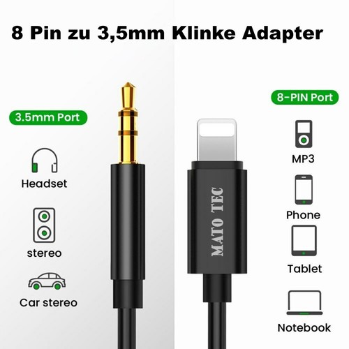 Aux adapter kabel 5mm - aux, klinke